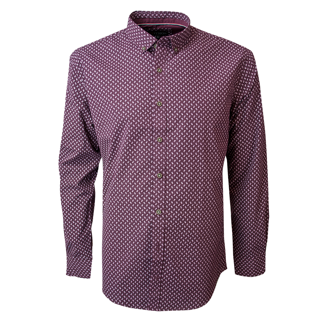 Camisa Trevira Estampada Button Down Slim Fit