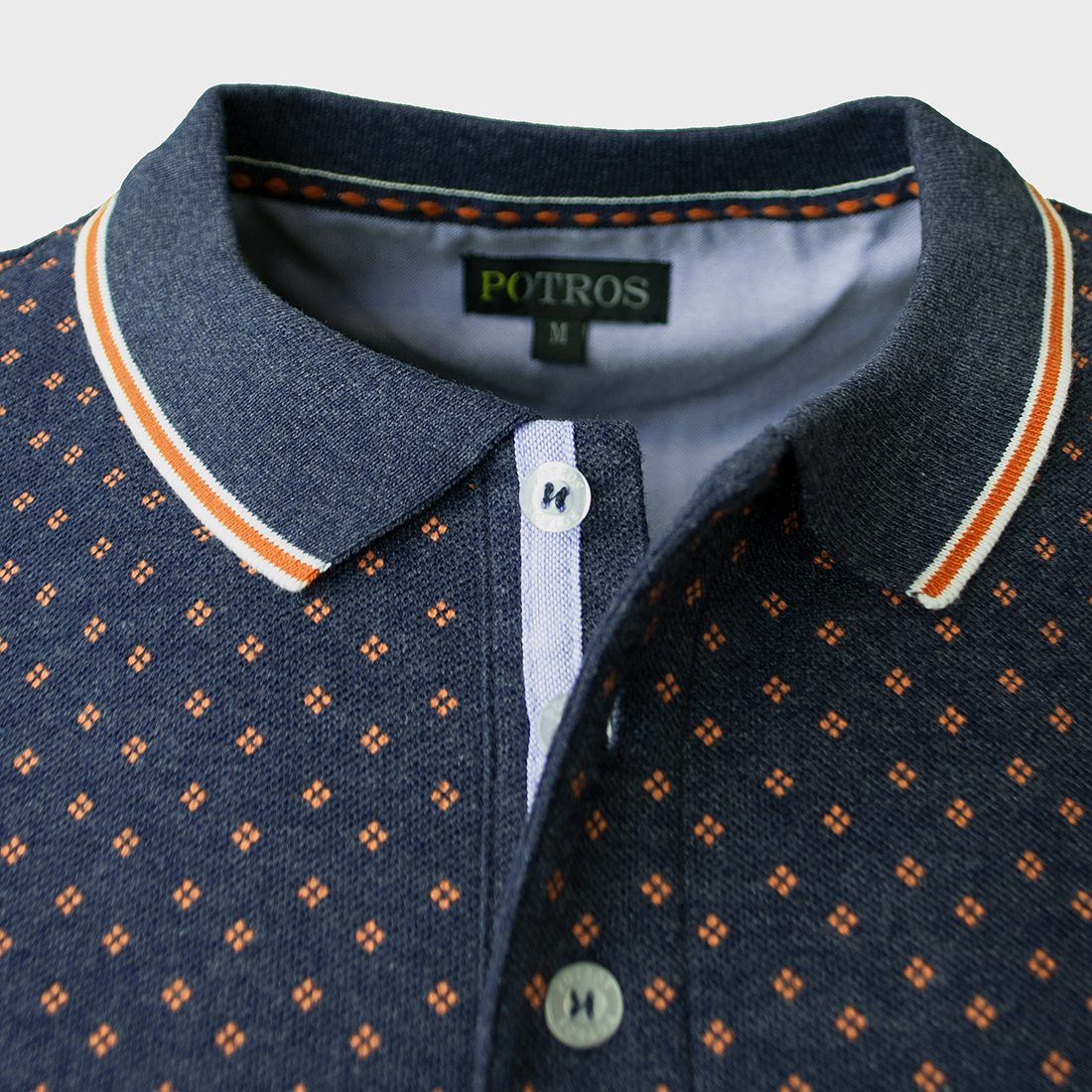 Polera Pique Melange Estampada 