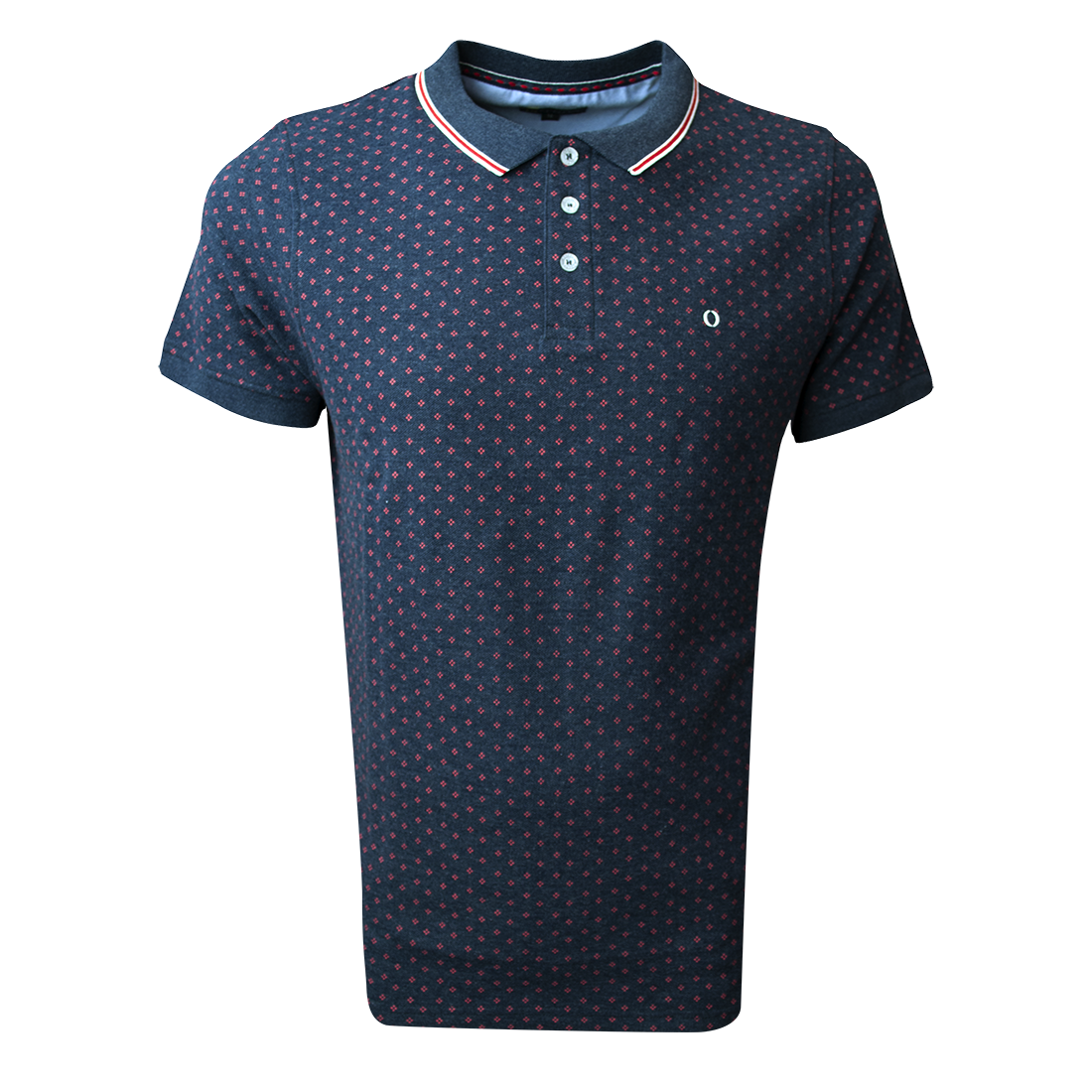 Polera Pique Melange Estampada 