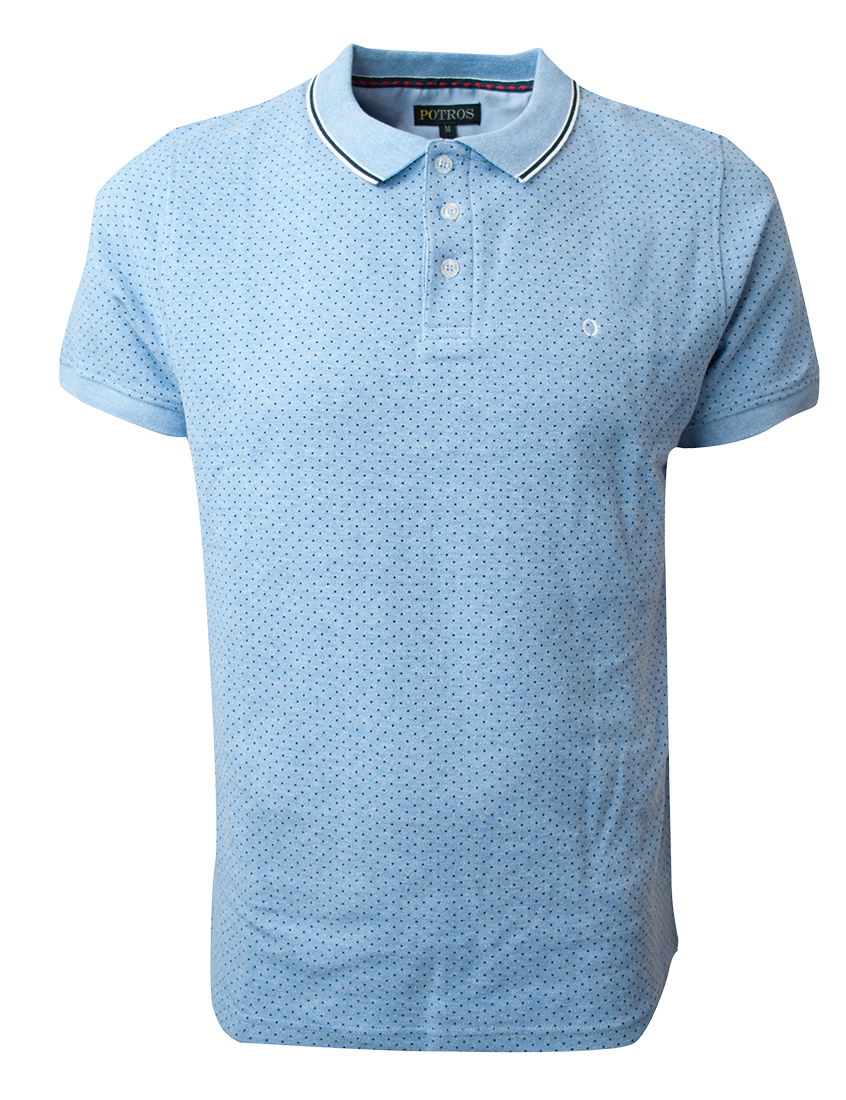 Polera Pique Melange Estampada 