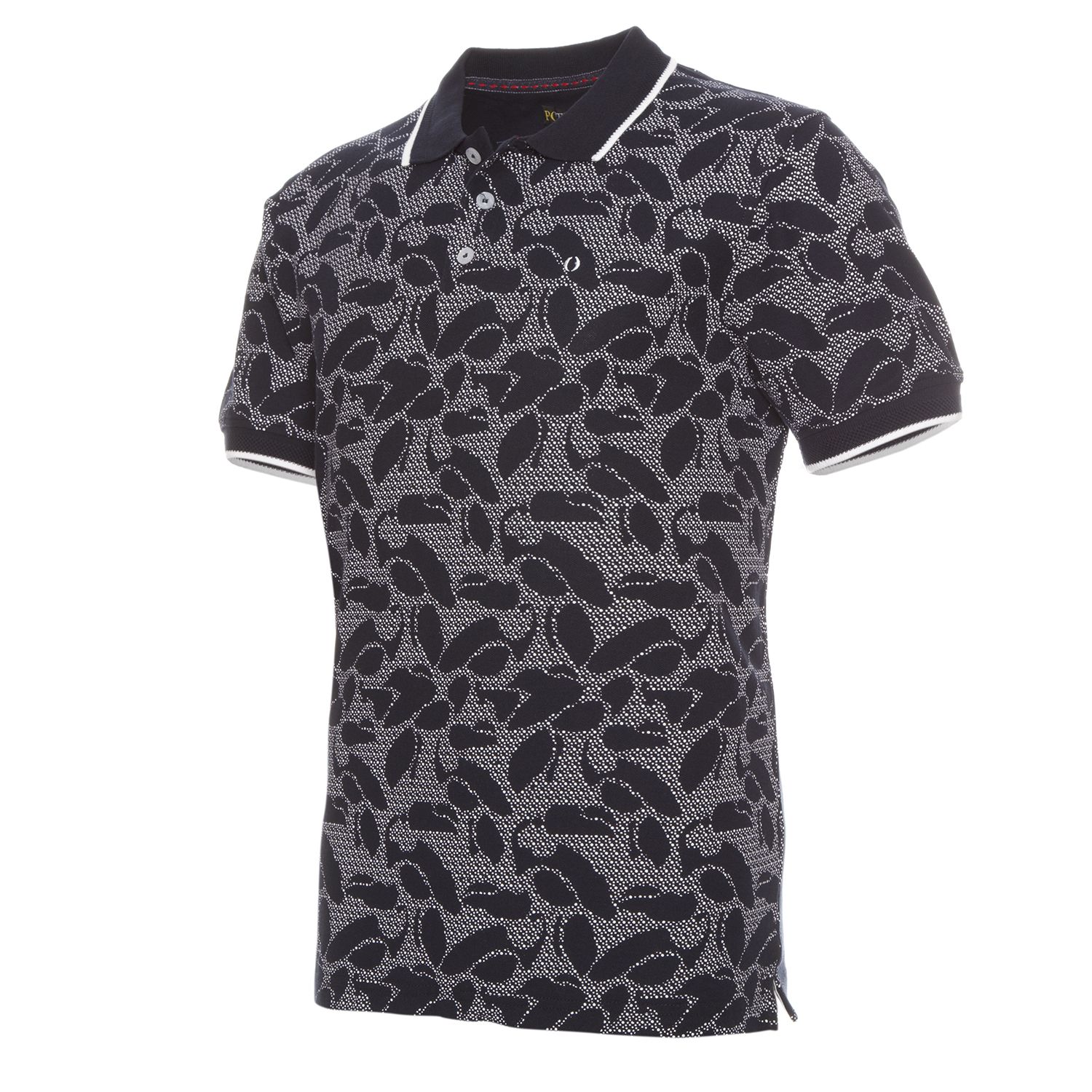 Polera Pique Melange Estampada