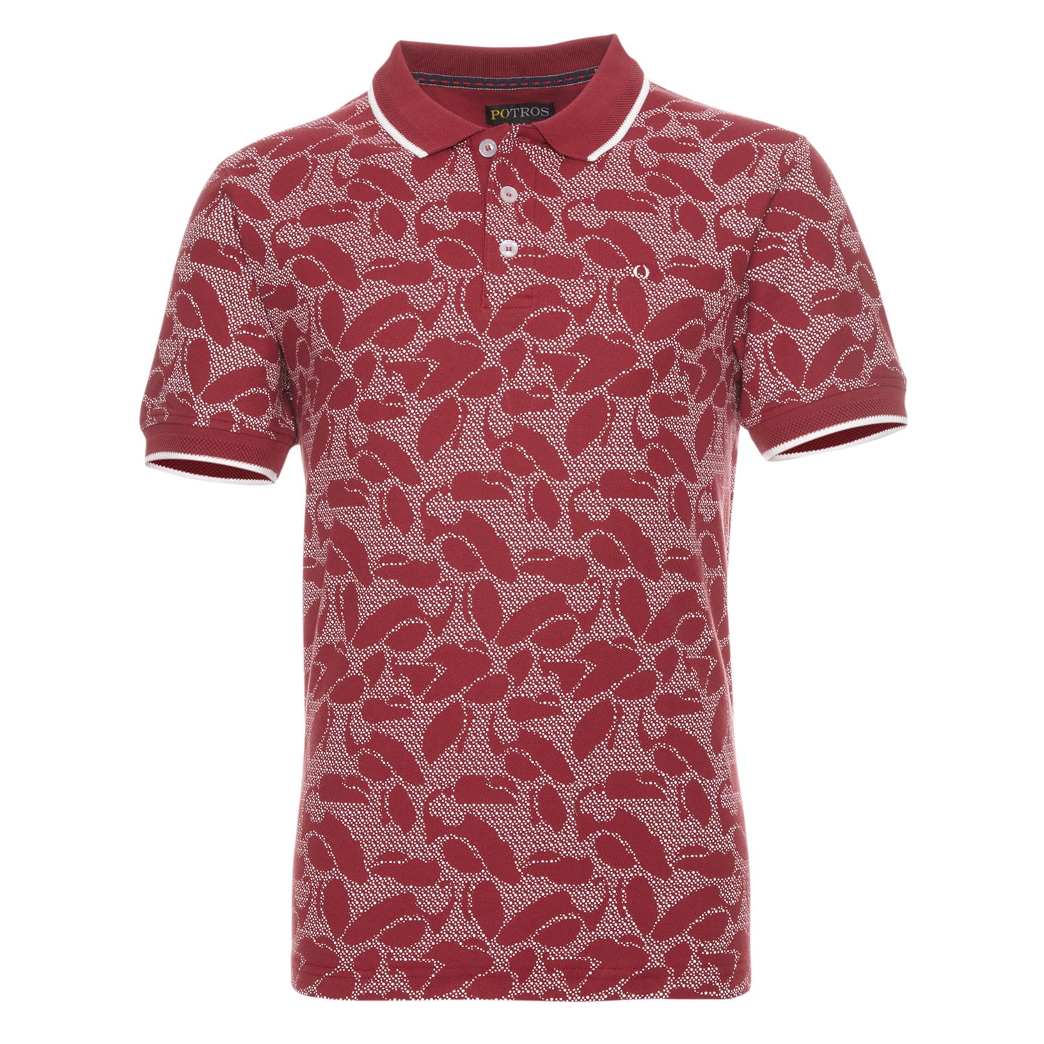 Polera Pique Melange Estampada