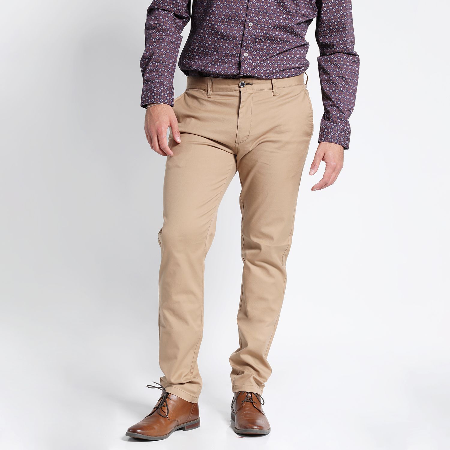 Pantalón Frente Plano Spandex