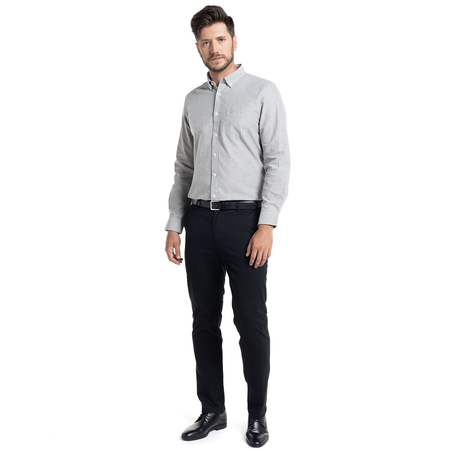 Camisa Oxford Listada Bergen