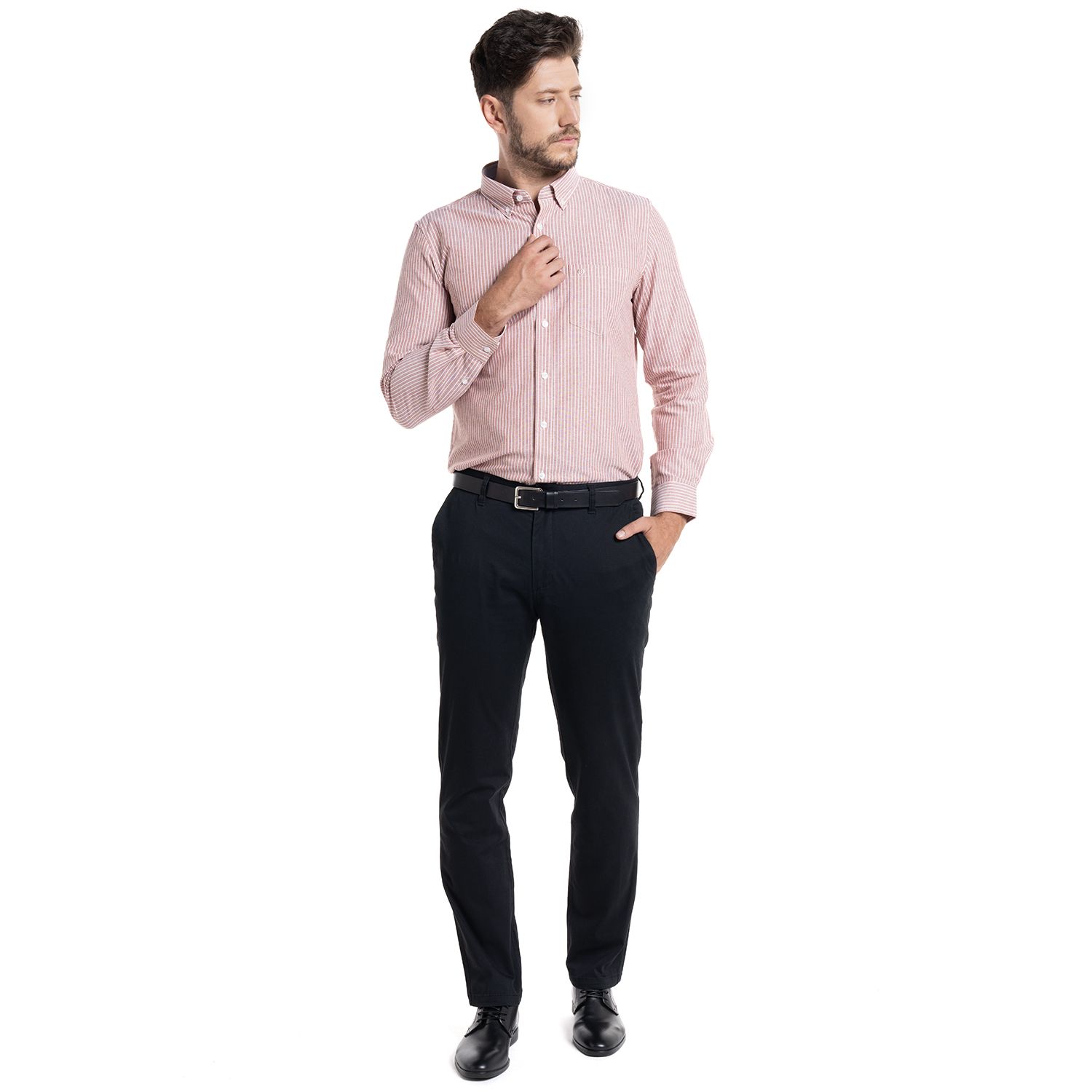 Camisa Oxford Listada Bergen