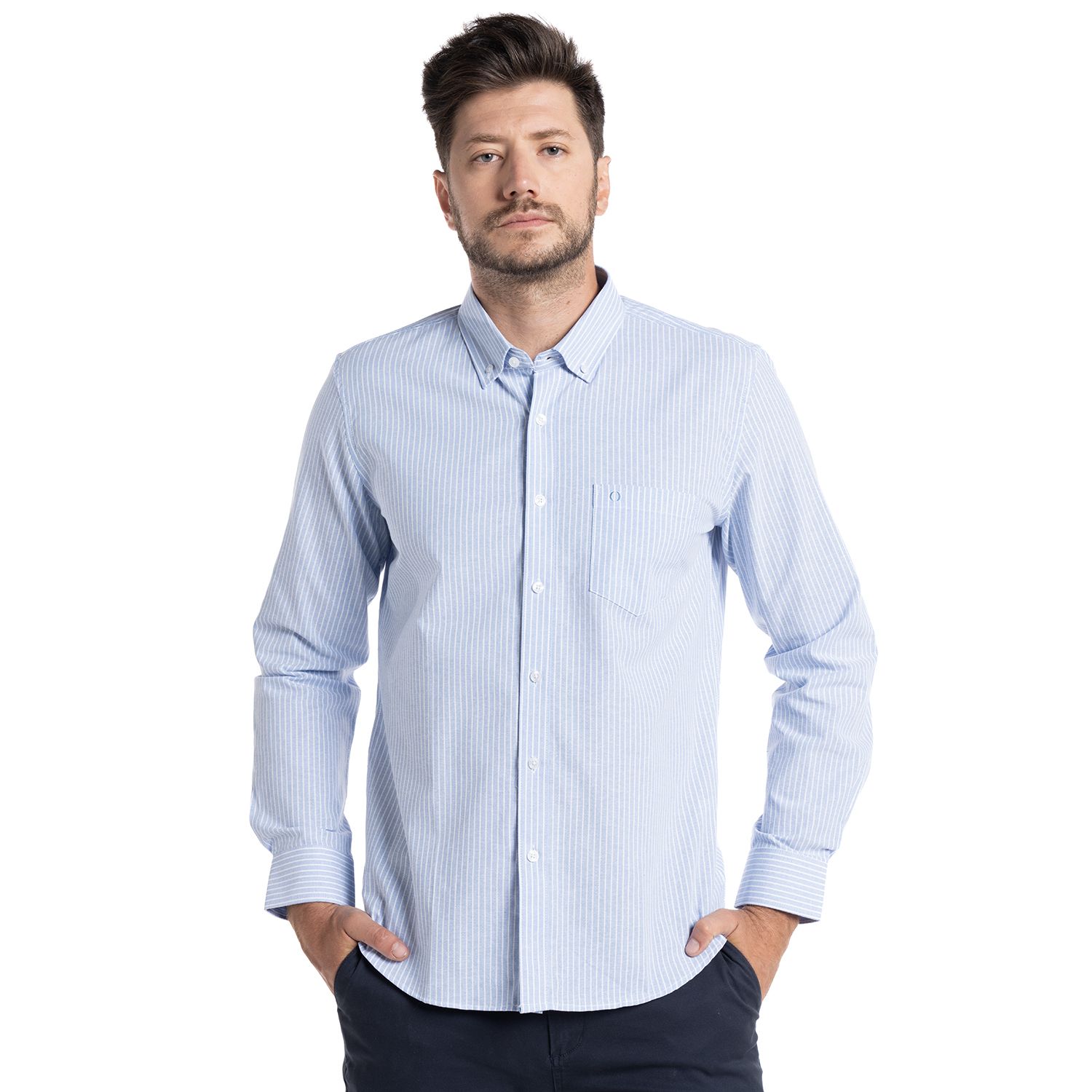 Camisa Oxford Listada Bergen