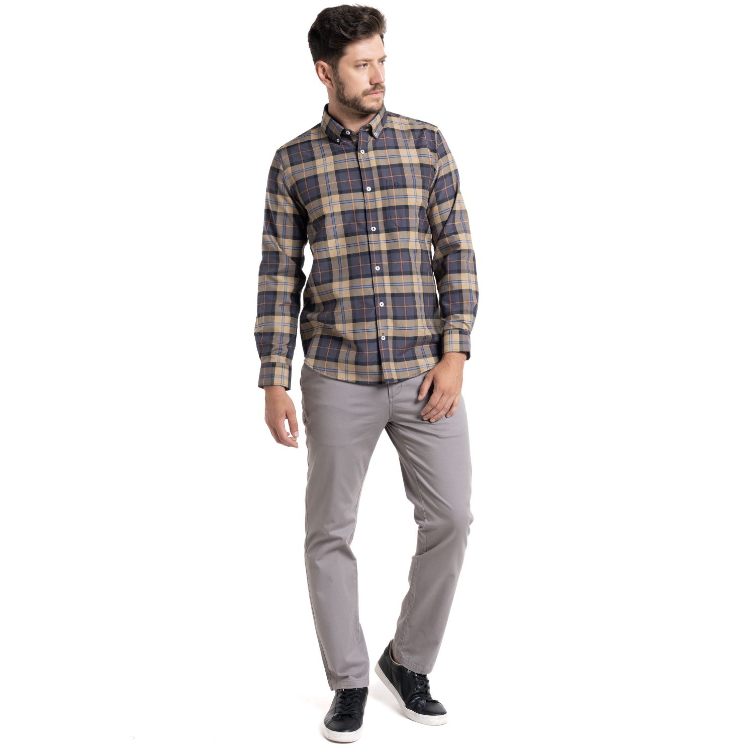 Camisa Oxford Cuadros León