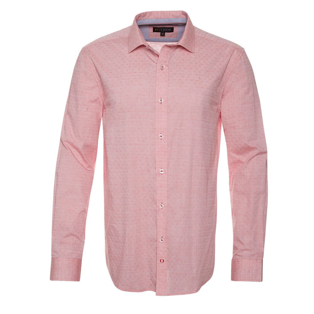 Camisa Jacquard Cuello Italiano