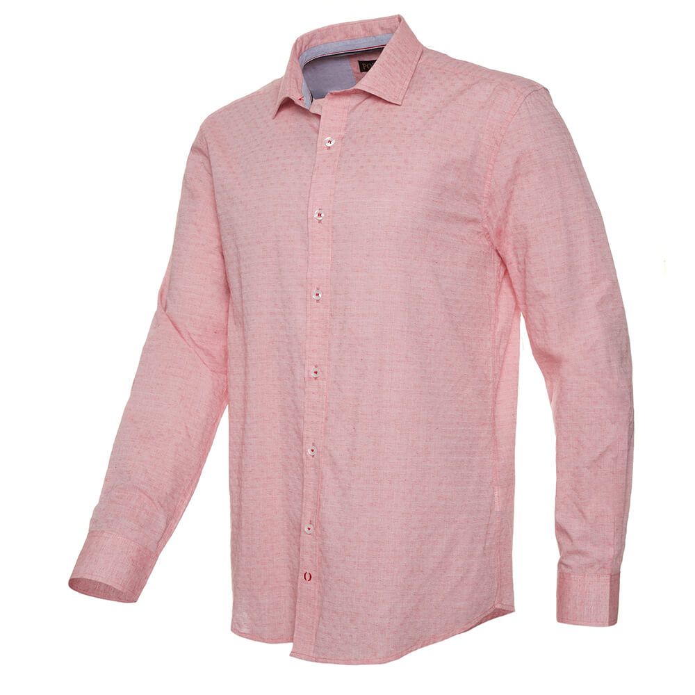 Camisa Jacquard Cuello Italiano