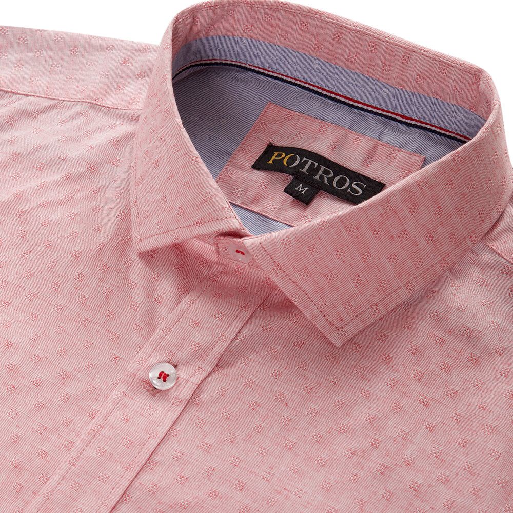 Camisa Jacquard Cuello Italiano