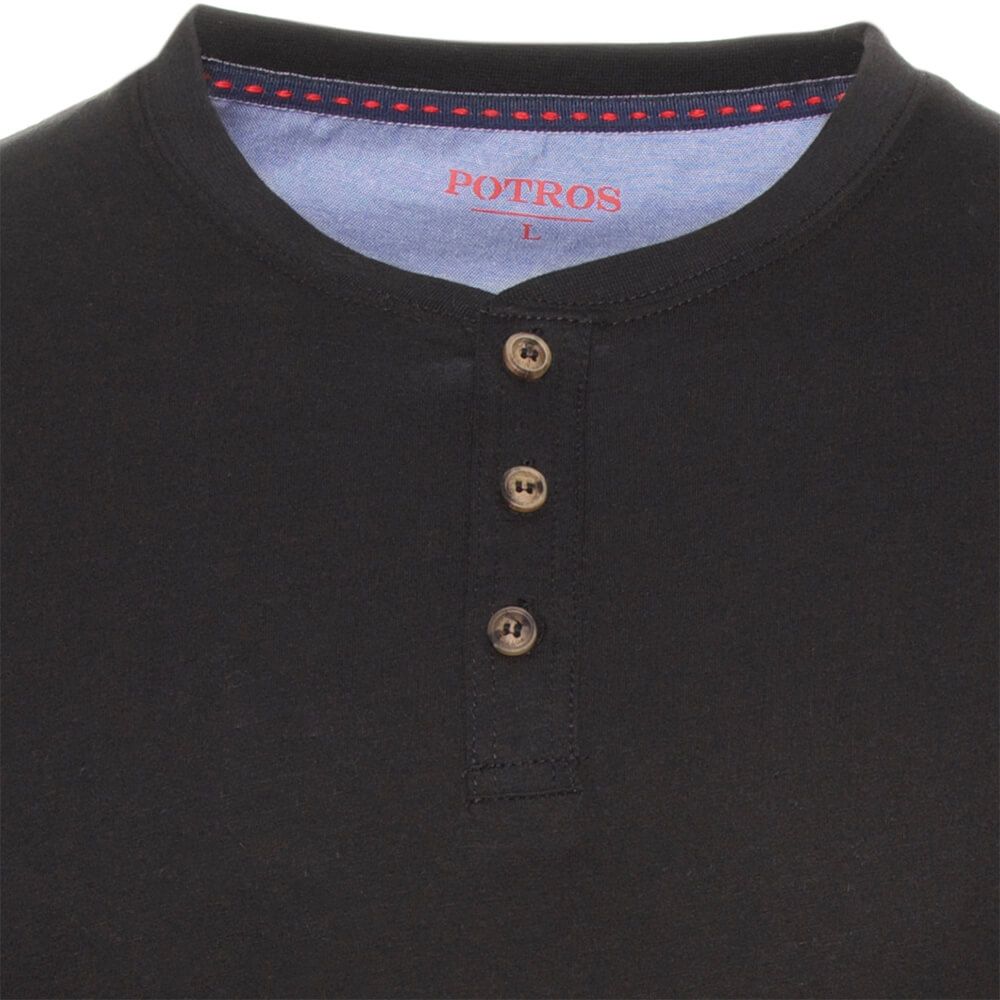 Polera Jersey Botónes En Cuello 