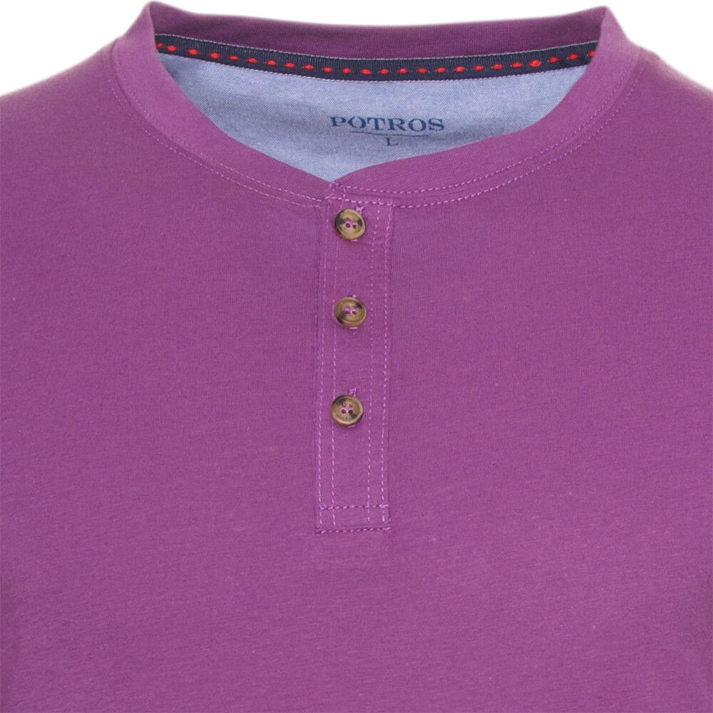 Polera Jersey Botónes En Cuello 