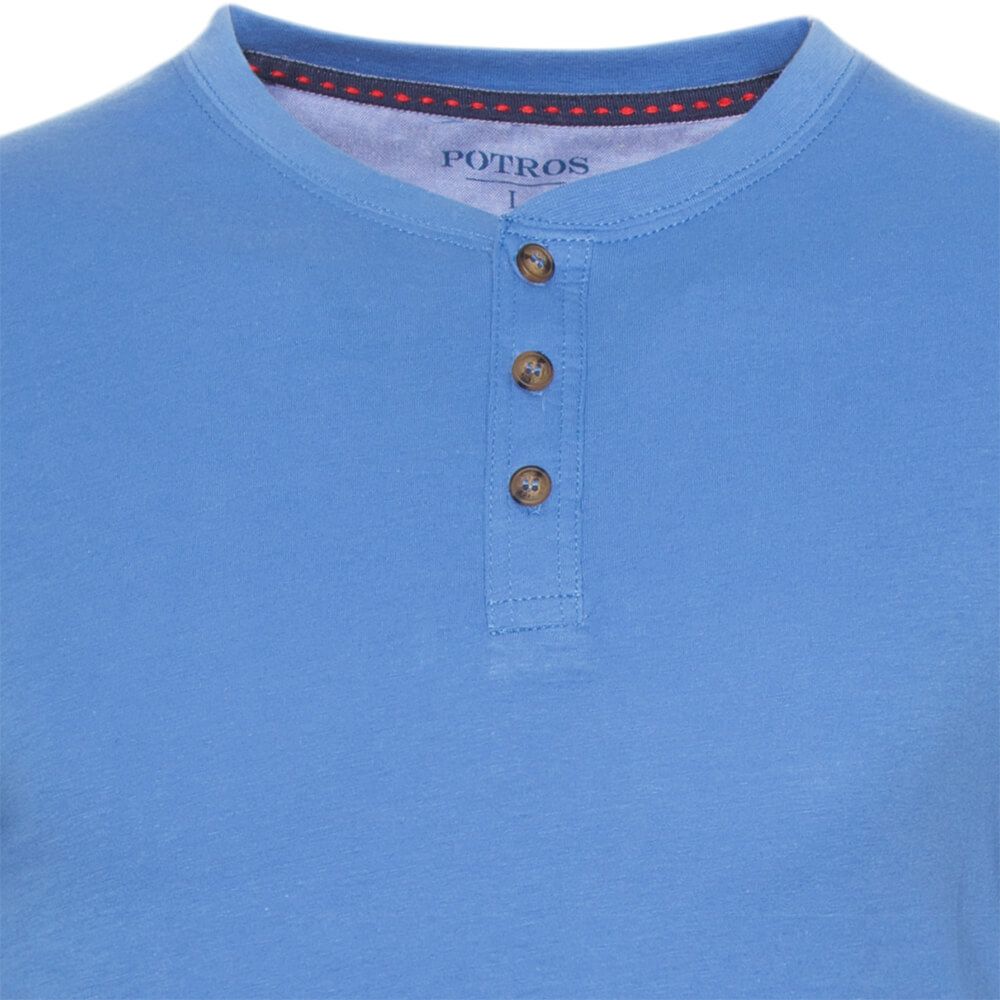 Polera Jersey Botónes En Cuello 