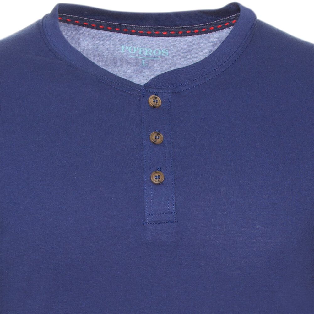 Polera Jersey Botónes En Cuello 