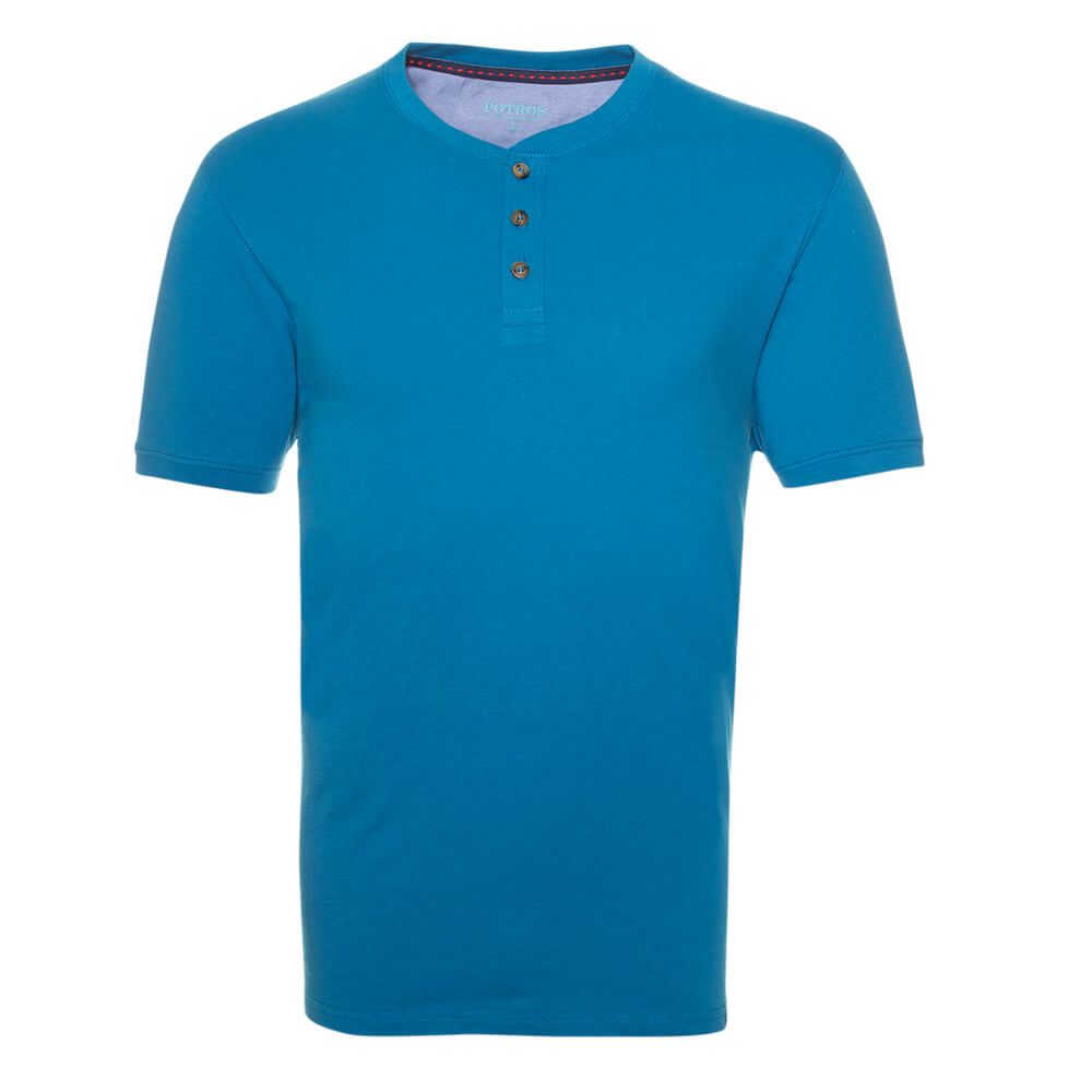 Polera Jersey Botónes En Cuello 