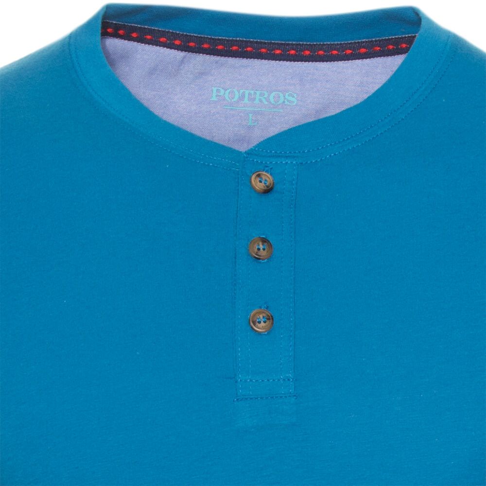 Polera Jersey Botónes En Cuello 