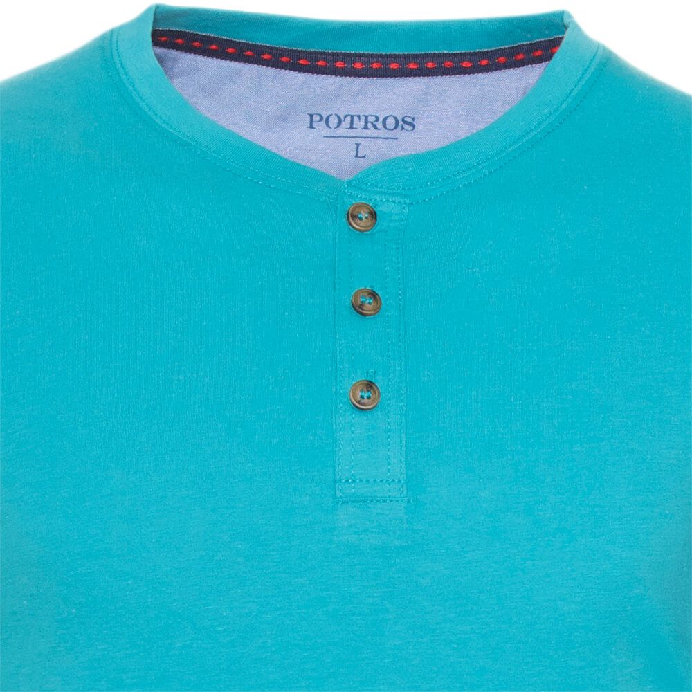 Polera Jersey Botónes En Cuello 