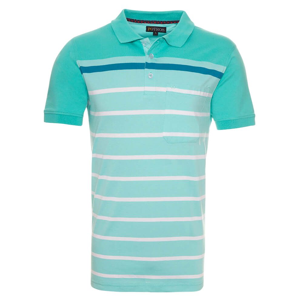 Polera Listada Cuello Camisero