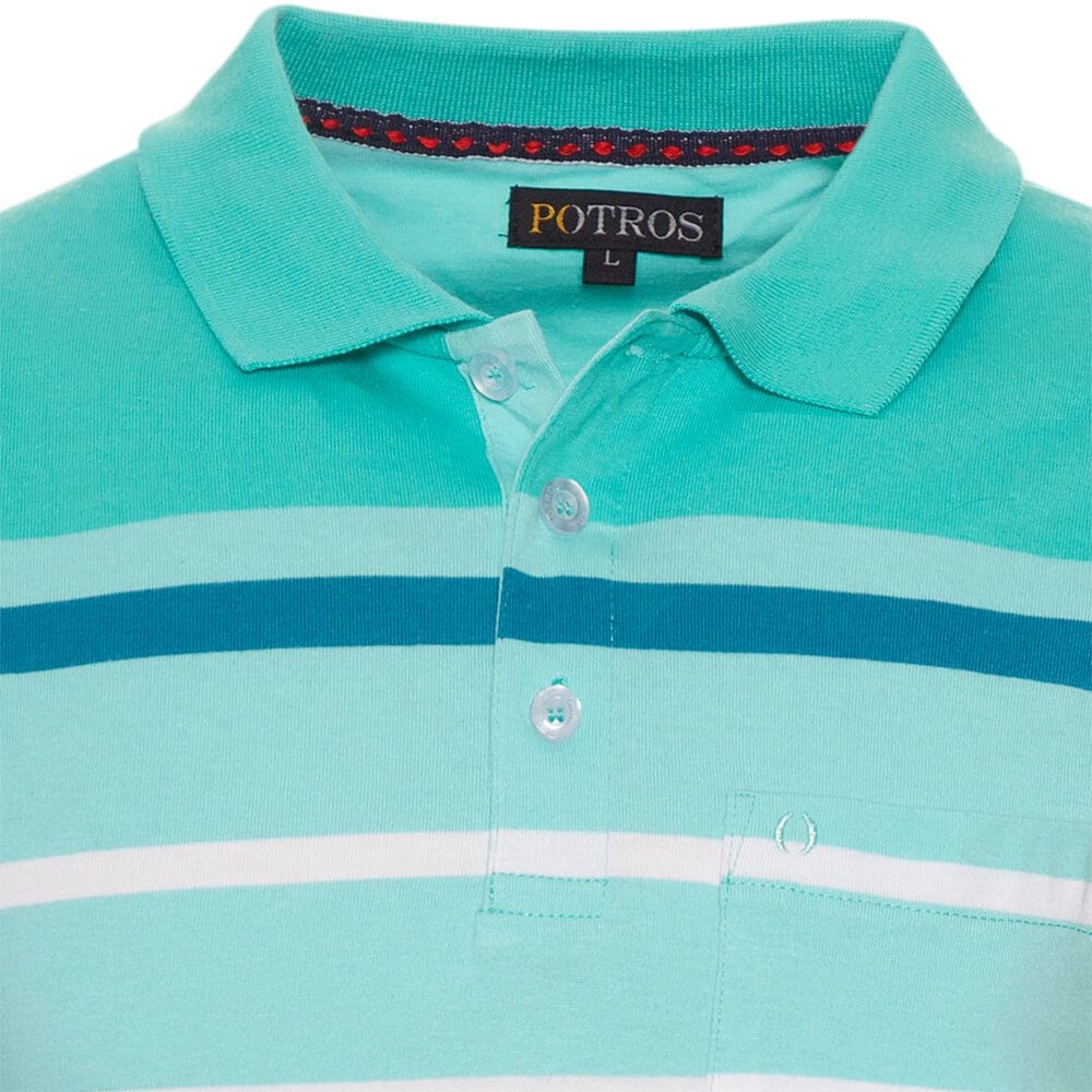 Polera Listada Cuello Camisero