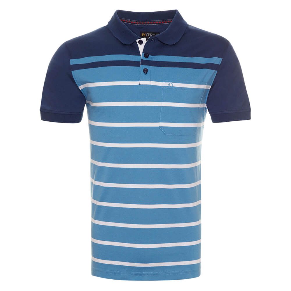 Polera Listada Cuello Camisero