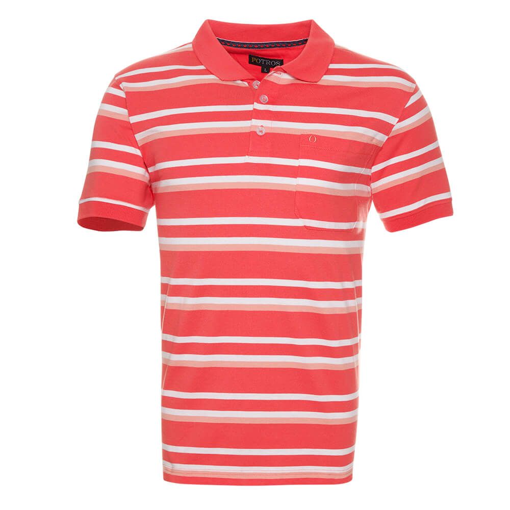 Polera Listada Cuello Camisero