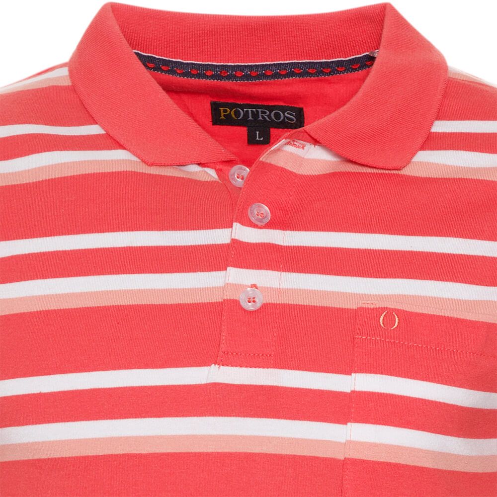 Polera Listada Cuello Camisero