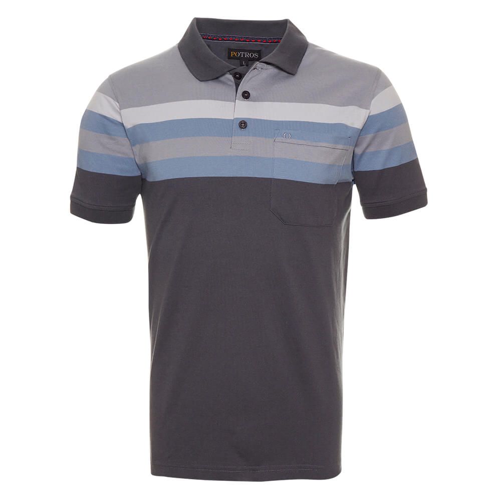 Polera Listada Cuello Camisero