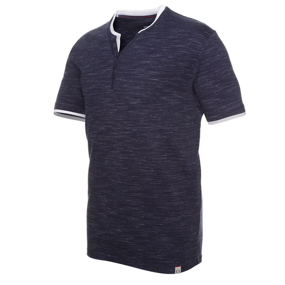 Polera Slub Con Botón
