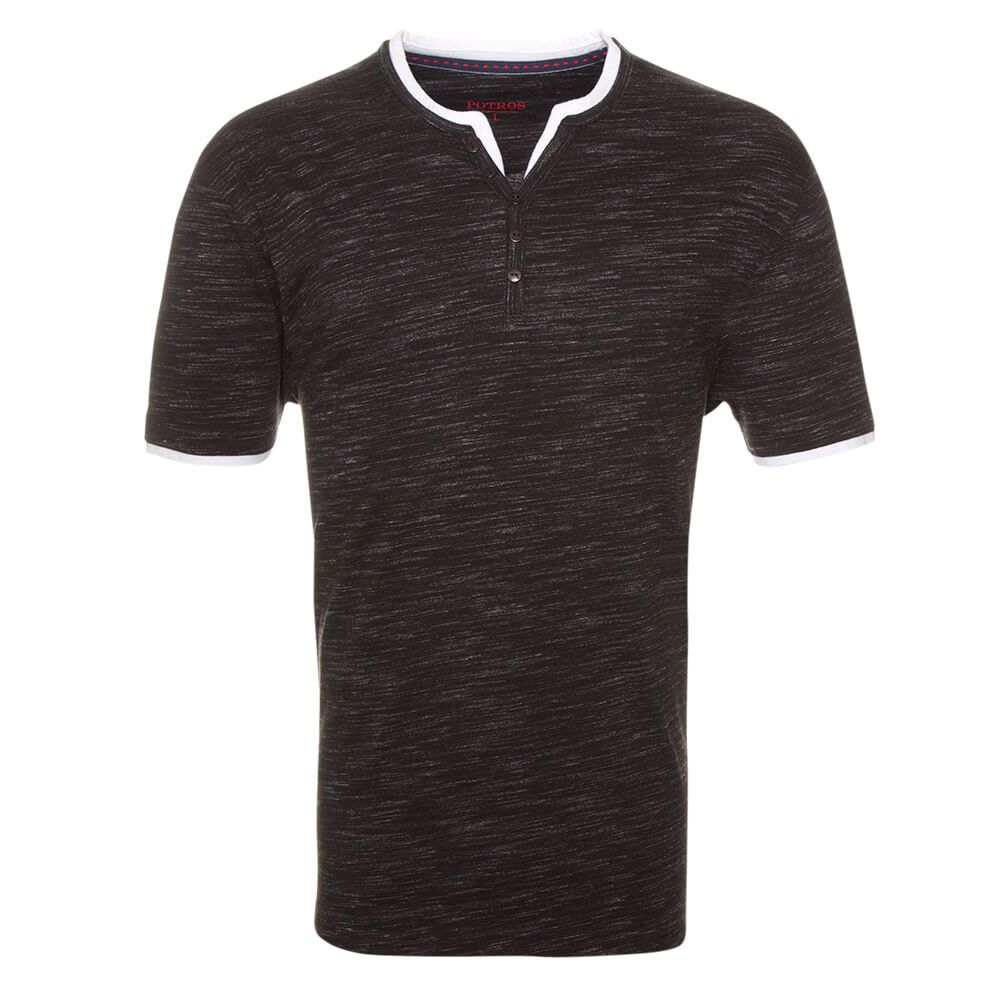 Polera Slub Con Botón
