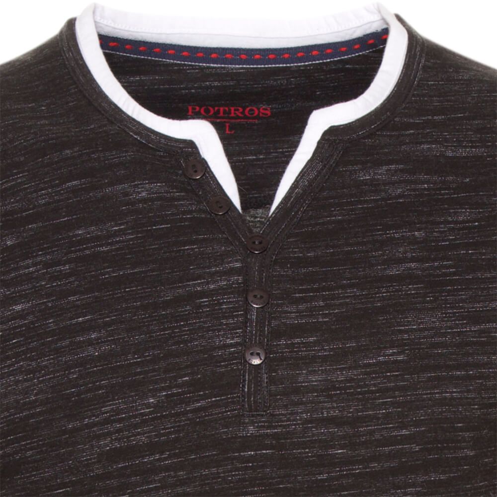 Polera Slub Con Botón