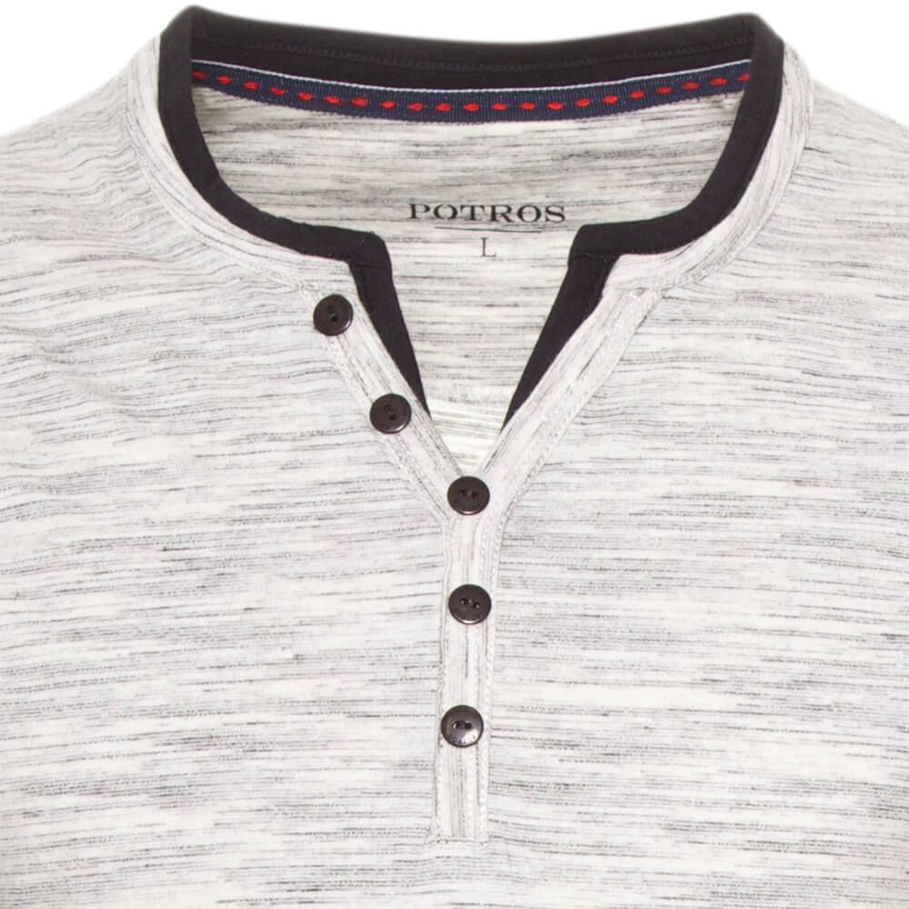 Polera Slub Con Botón