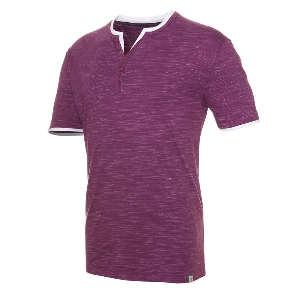 Polera Slub Con Botón