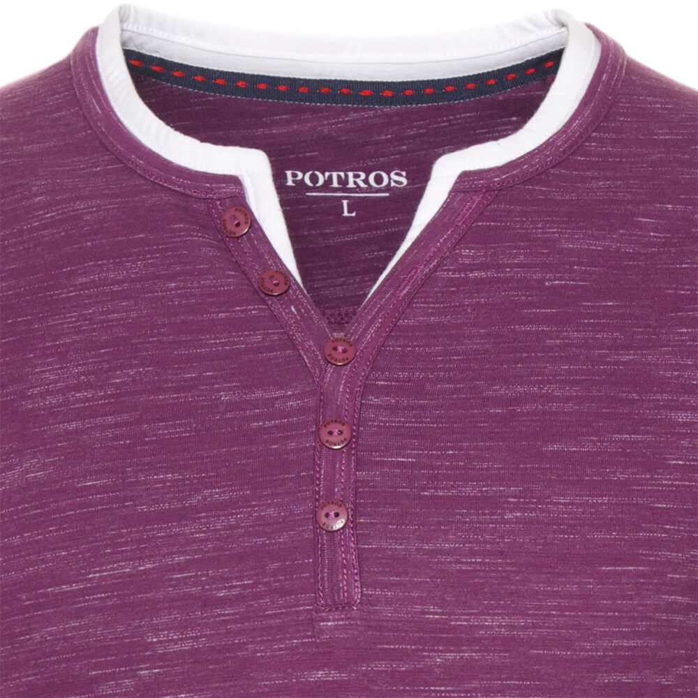 Polera Slub Con Botón