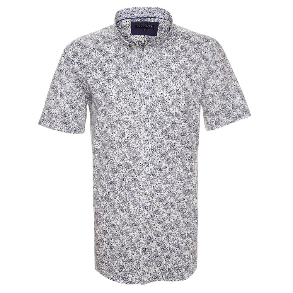 Camisa Estampada Spandex Button Down