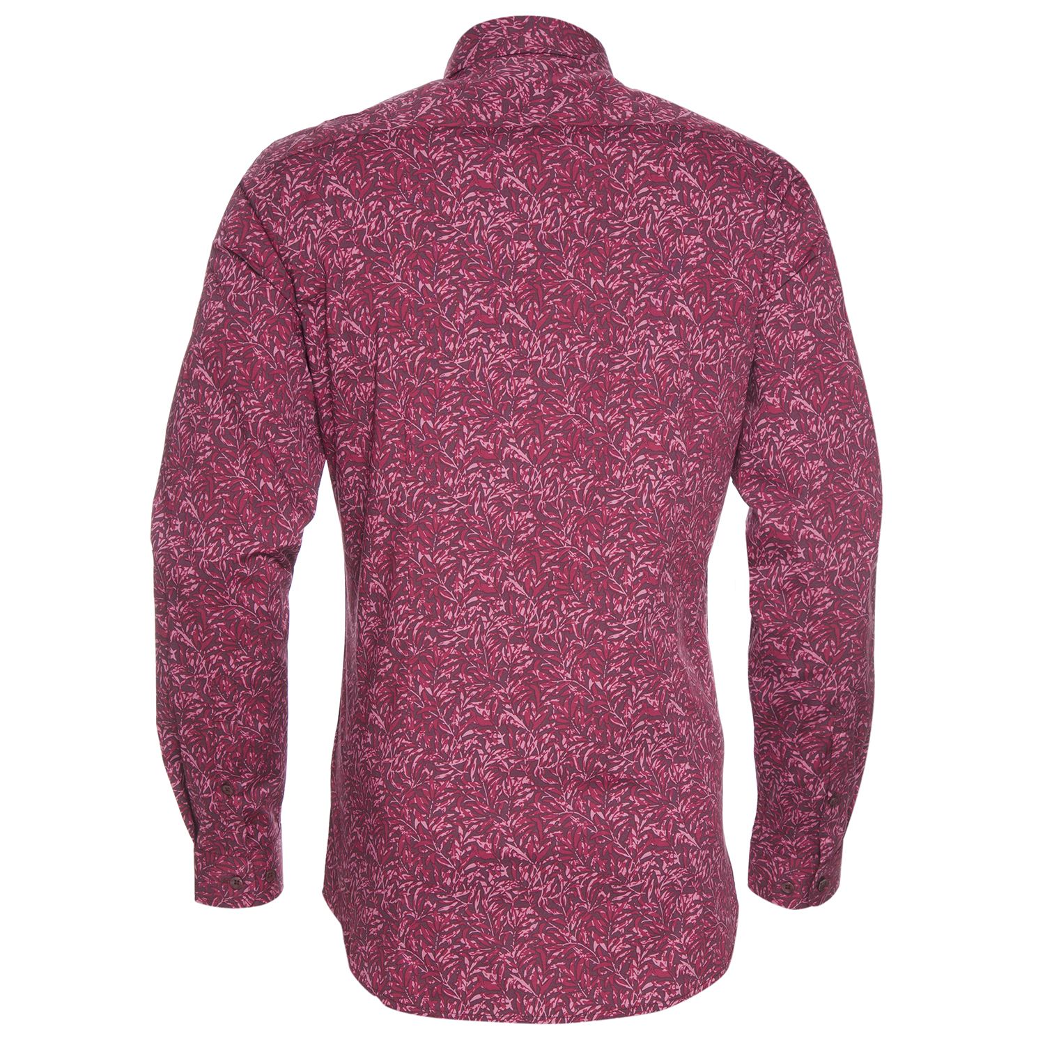 Camisa Estampada Spandex Cuello  Semi Italiano Ultra Slim
