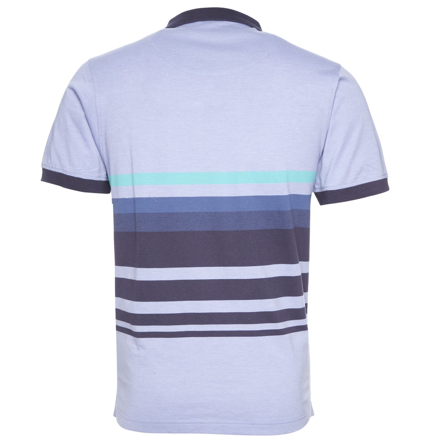 Polera Jersey  Yd Listada Fantasía Cuello Camisero