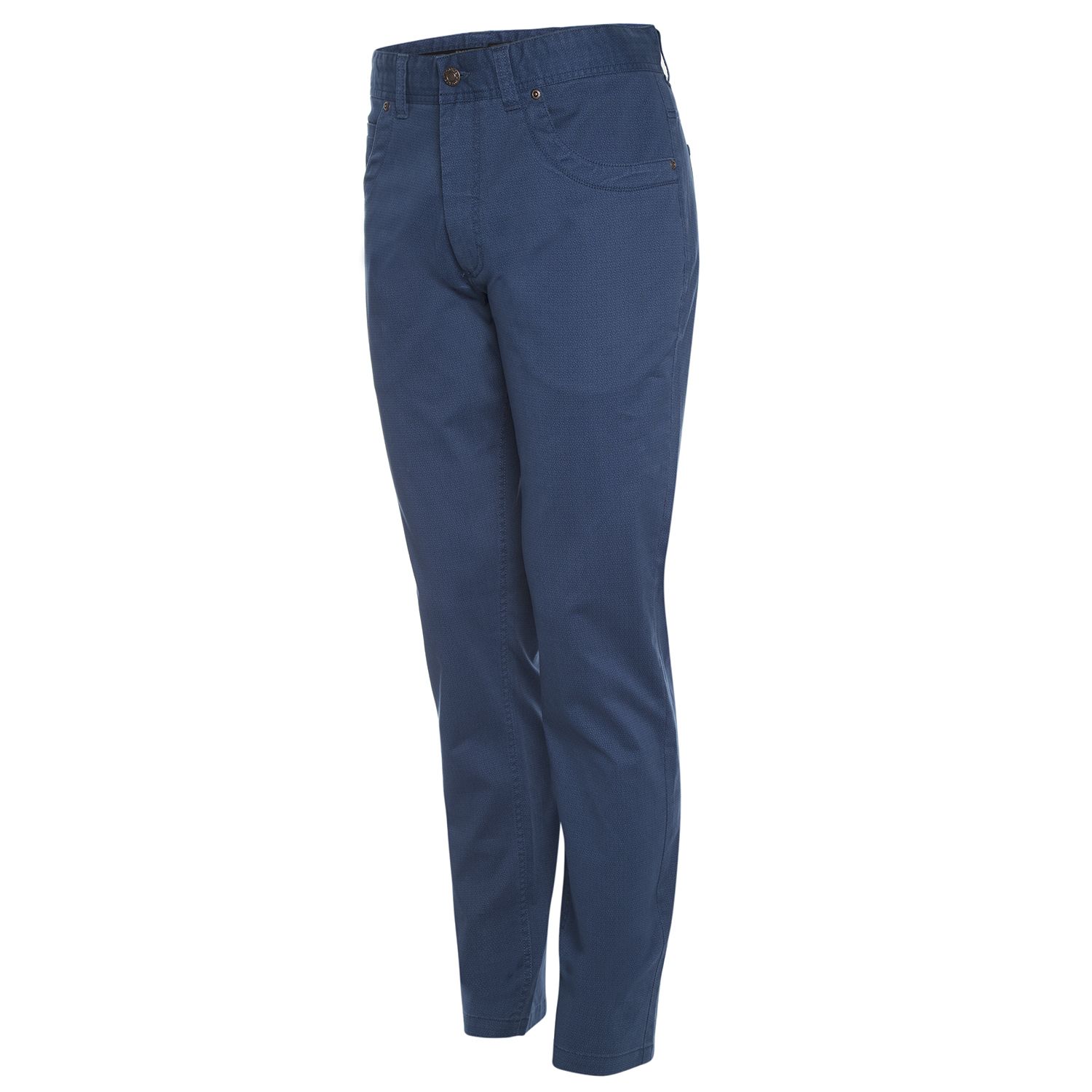 Pantalón Gabardina Microprint 5 Bolsillos Slim Fit