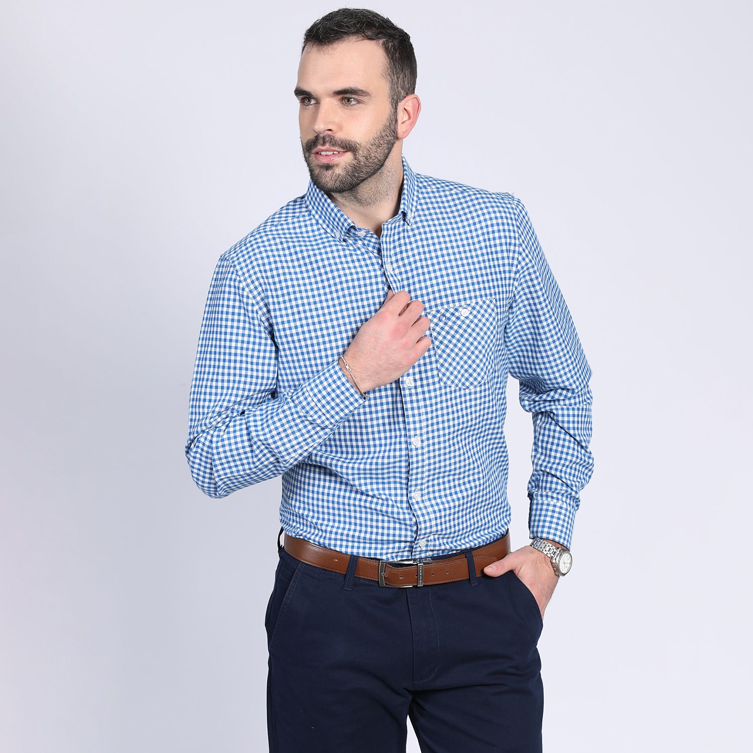 Camisa Oxford Check