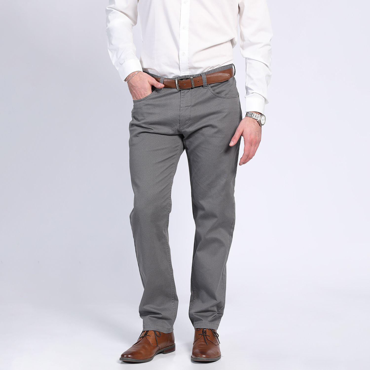 Pantalón Gabardina Microprint 5 Bolsillos