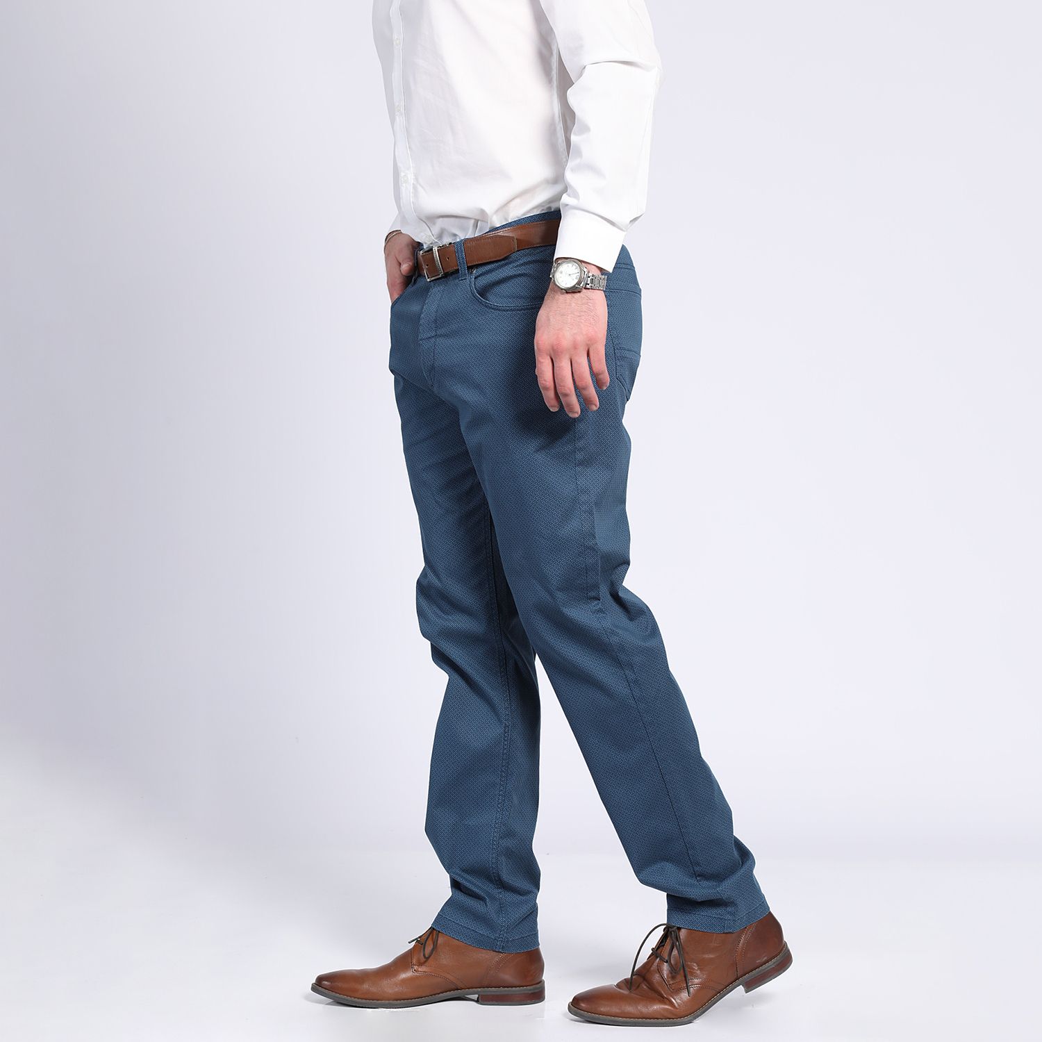 Pantalón Gabardina Microprint 5 Bolsillos