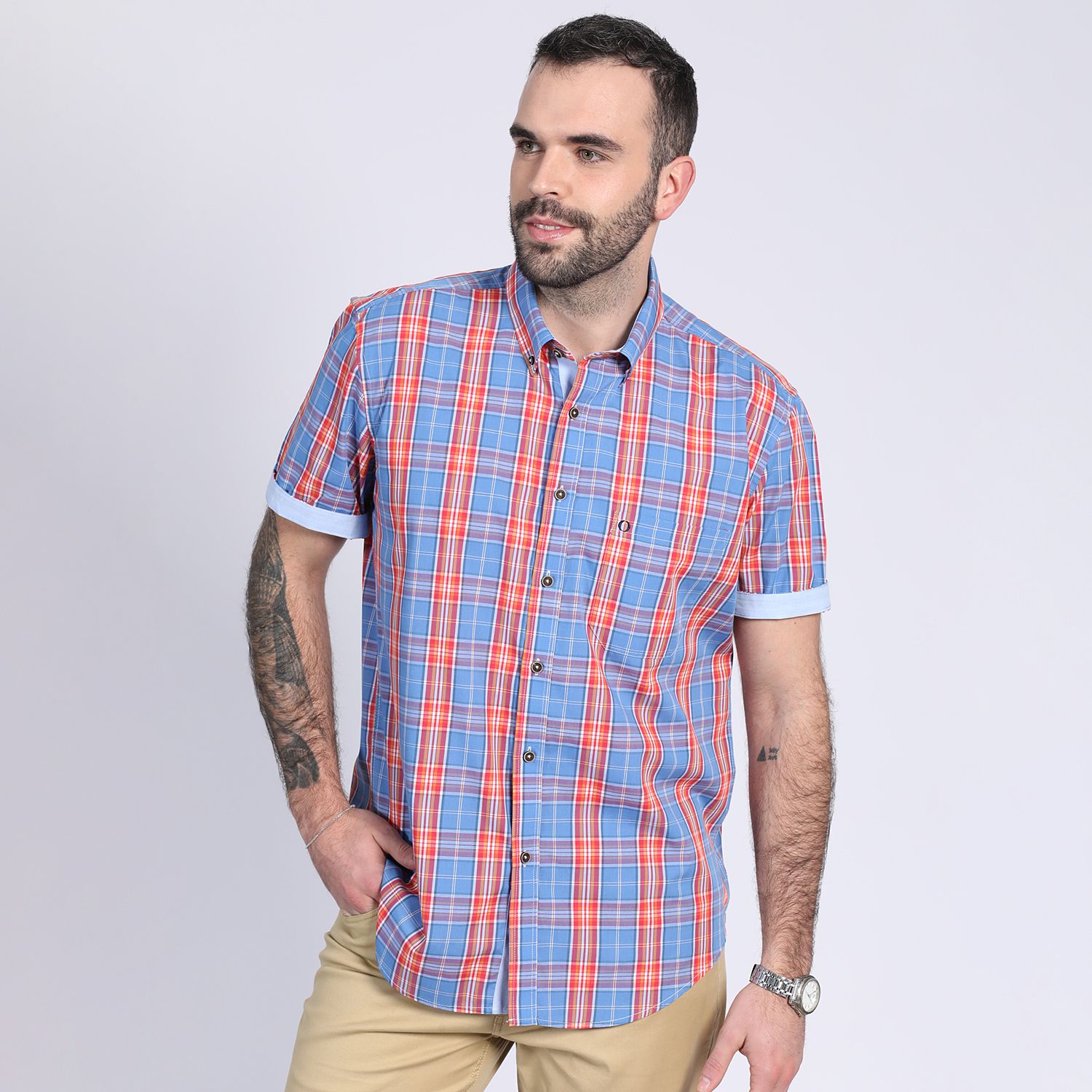 Camisa Cuadros Multicolor