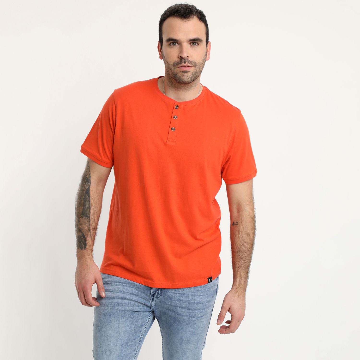 Polera Jersey Botones En Cuello 
