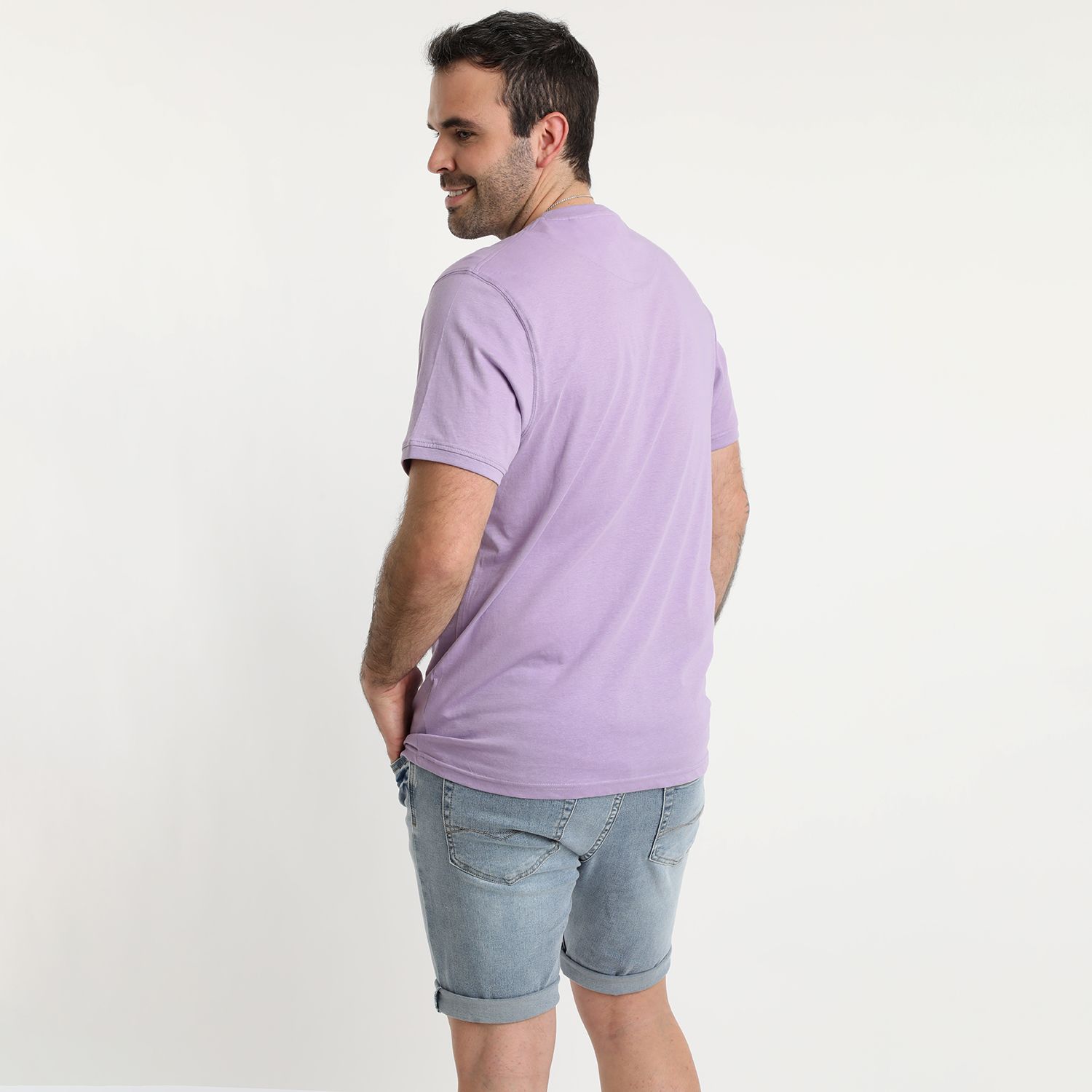 Polera Jersey Botones En Cuello 