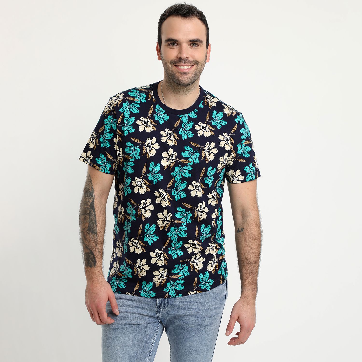 Polera Cuello Redondo Estampada