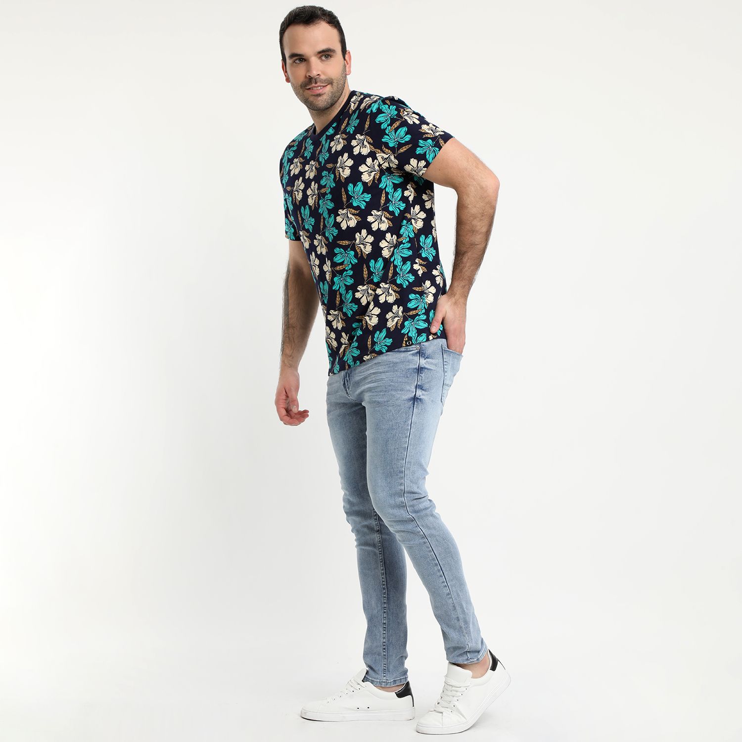 Polera Cuello Redondo Estampada