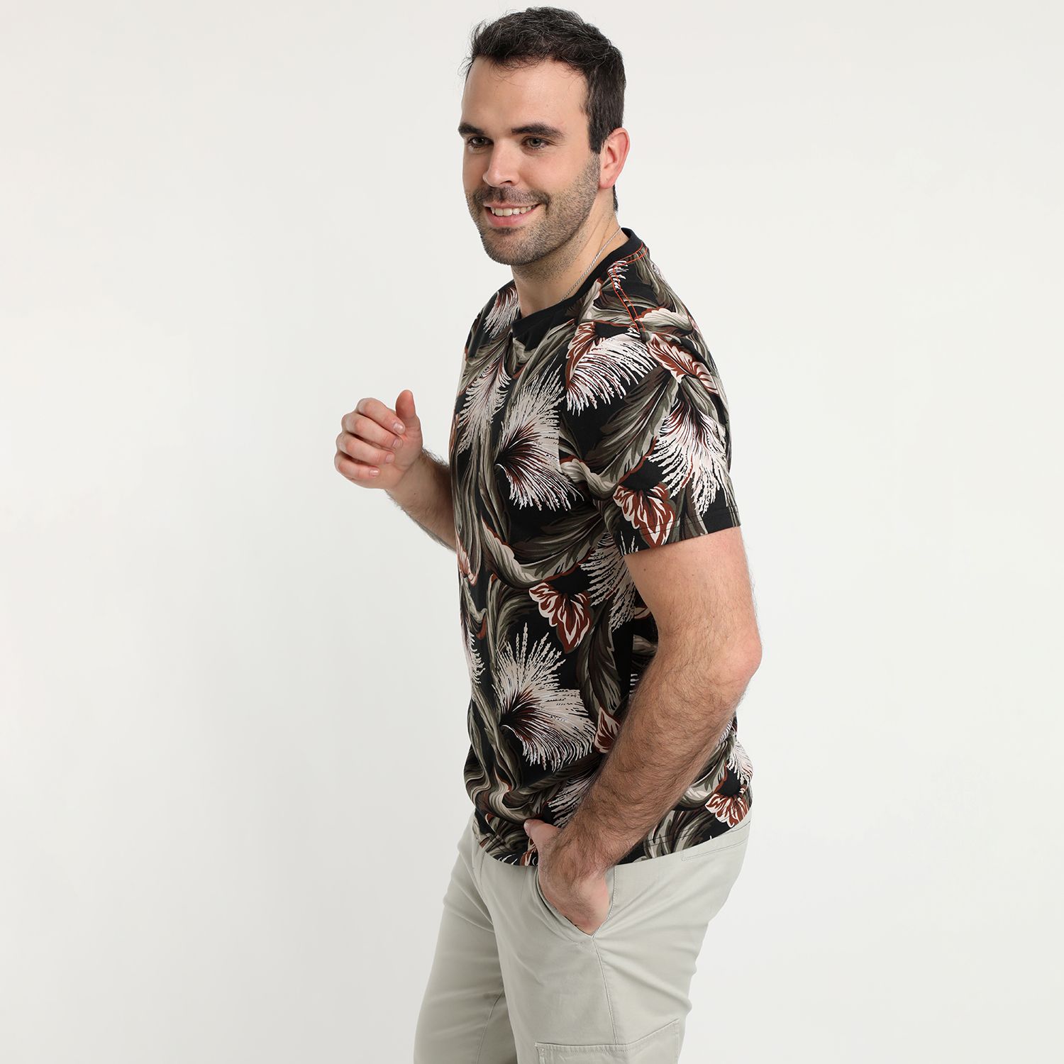 Polera Cuello Redondo Estampada