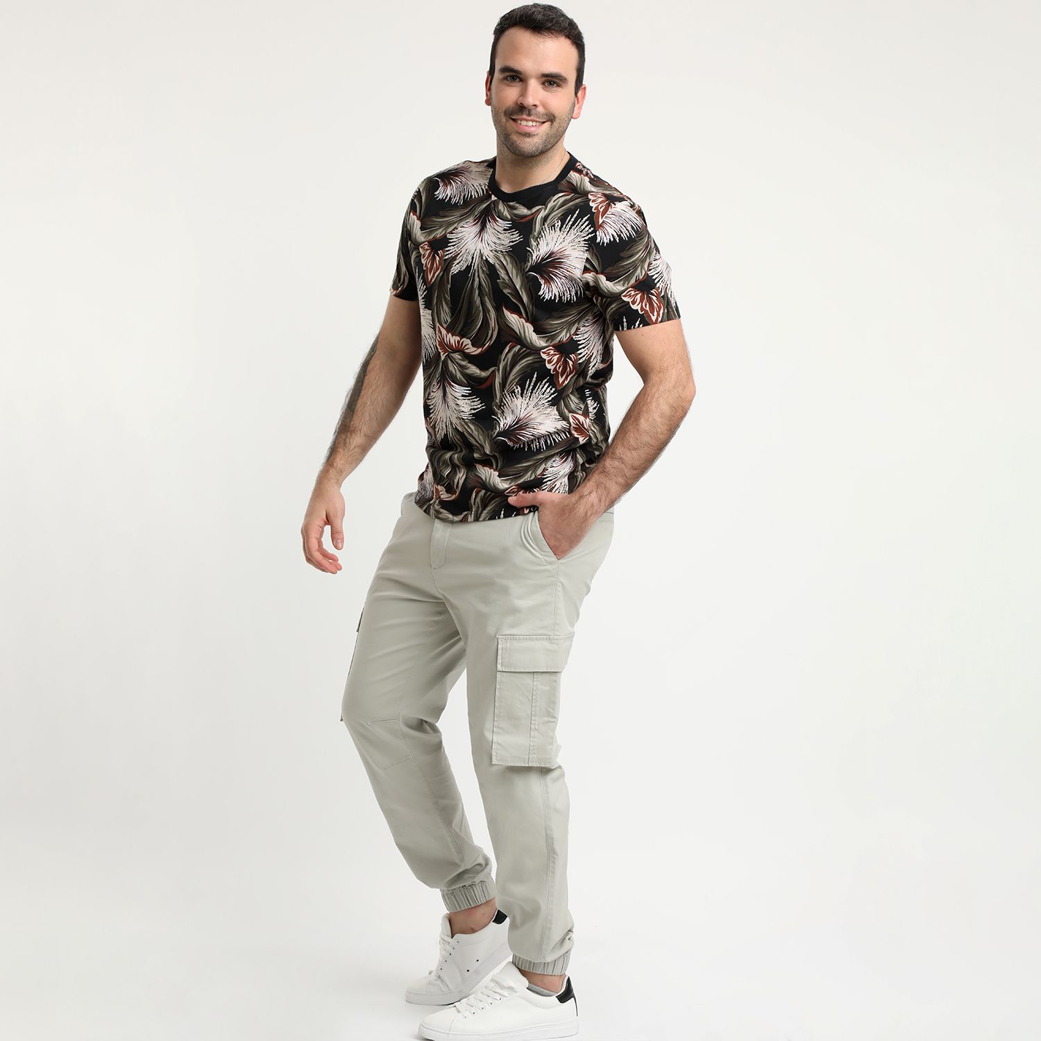 Polera Cuello Redondo Estampada