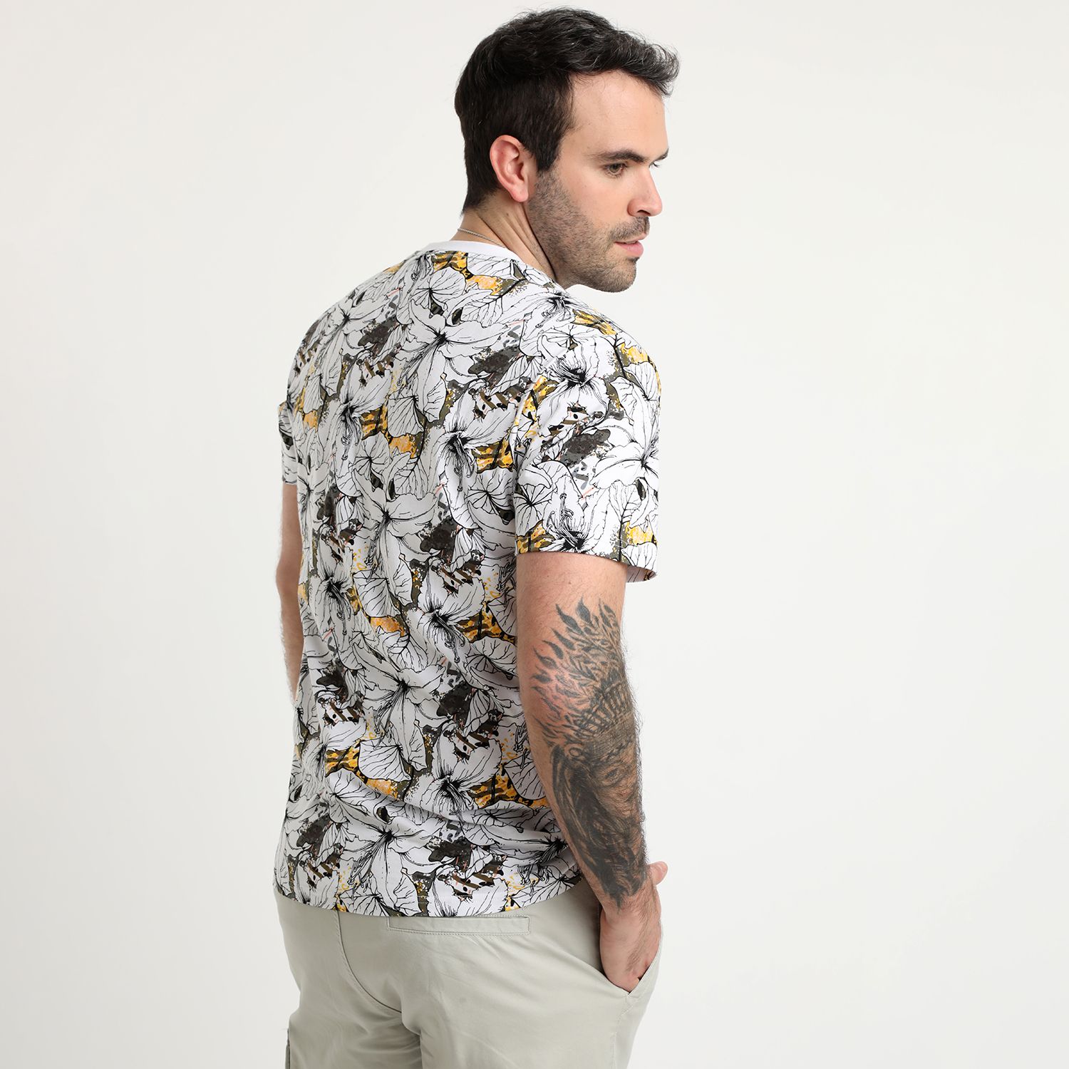 Polera Cuello Redondo Estampada