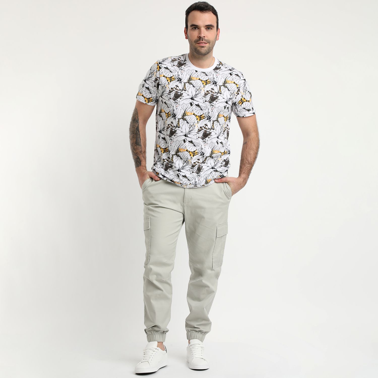 Polera Cuello Redondo Estampada