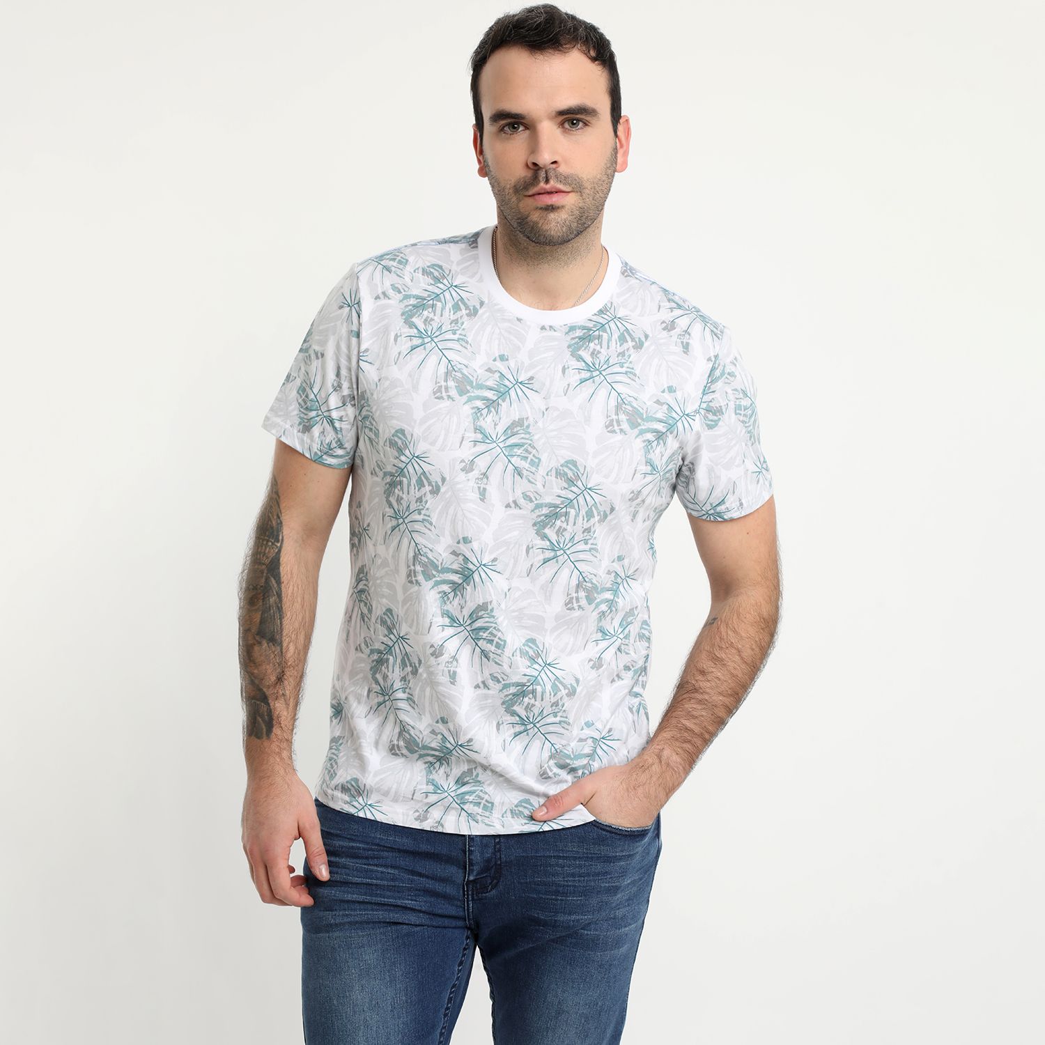 Polera Cuello Redondo Estampada